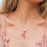 Pretty in Pink Edison Pearl Ametrine Necklace
