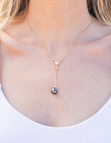 Tahitian Pearl Cubic Zirconia Y-Style Necklace