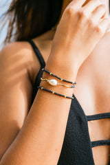 Black Spinel Stretchy Bracelet