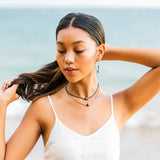 Tahitian Pearl Black Spinel Earrings