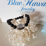 Black Lava "Live Aloha/Stay Pono" Stretchy Bracelet Unisex