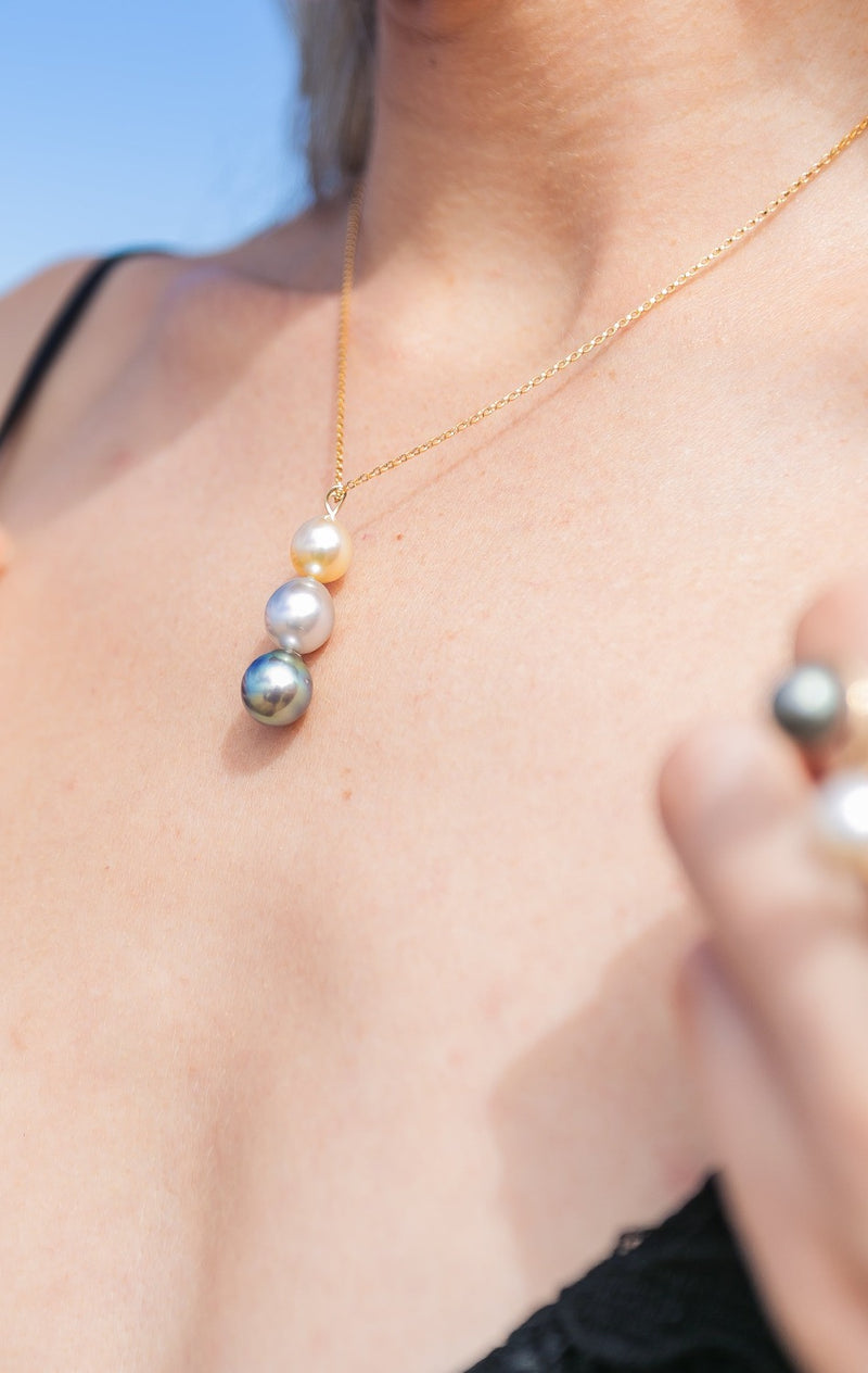 Pearl Trifecta Pendant Necklace